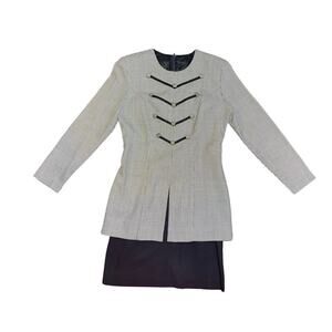 Vintage Positive Attitude Houndstooth Velvet V Dress SZ 6 Career Preppy Classic